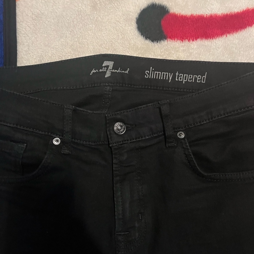 7 For All Mankind Black Denim Jeans